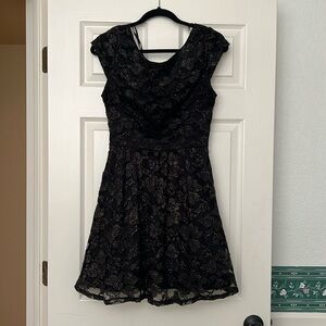 Black dress with gold sparkles